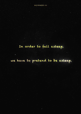 Pretend to be asleep