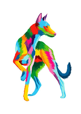 Abstract ibizan hound