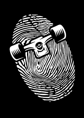 fingerprint skateboard