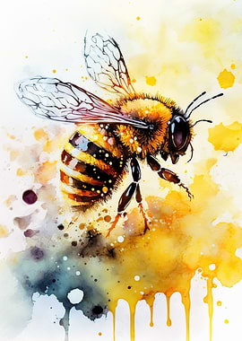 Watercolor Bee