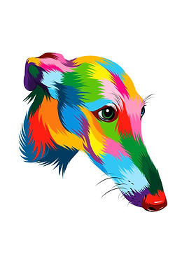 Abstract greyhound dog