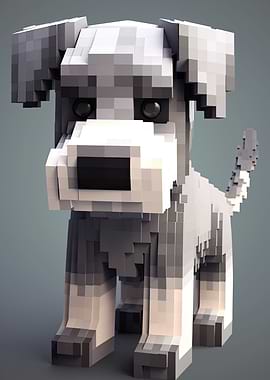 Schnauzer 8bit Pixel