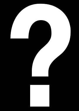 Question Mark in White