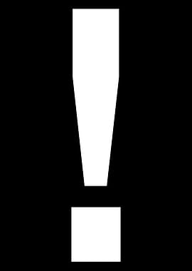 Exclamation Mark in White
