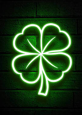 Lucky clover neon sign