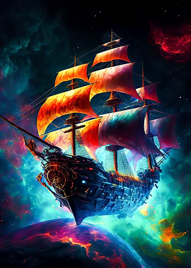 Pirate ship colorful