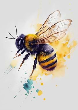 Watercolor Bee