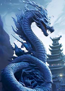 Japanaese Dragon in Blue