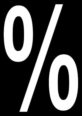 Percentage Symbol in white
