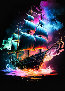 Pirate ship colorful