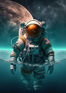 Astronaut in the ocean