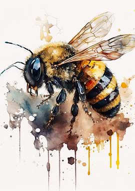 Watercolor Bee