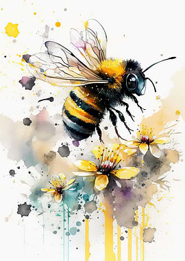 Watercolor Bee