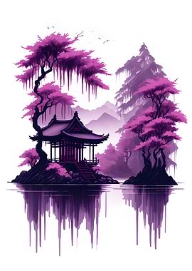 Torii Gate By The Lake