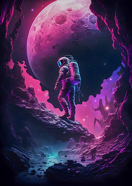 Astronaut in the space