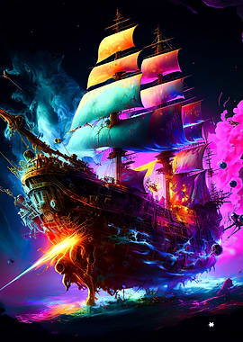 Pirate ship colorful