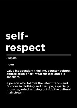 self respect definition