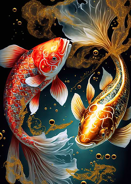 Japanese koi fish