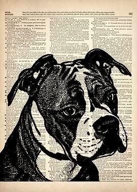 American Pit Bull dog art