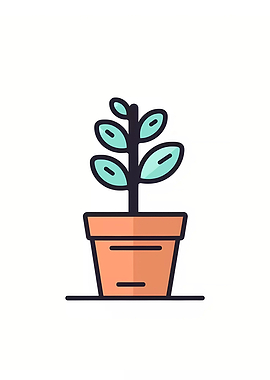 Cute Minimalist Pot Plant