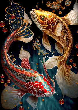 Japanese koi fish