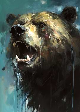Abstract Bear Painting 1