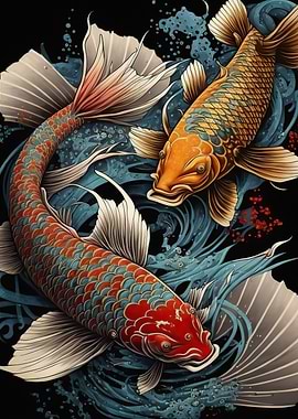 Japanese koi fish