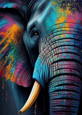 Colorful Elephant Animals