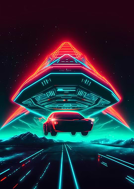 Retrowave Spaceship