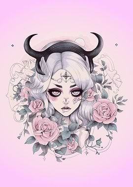 Pastel Goth Demon Girl