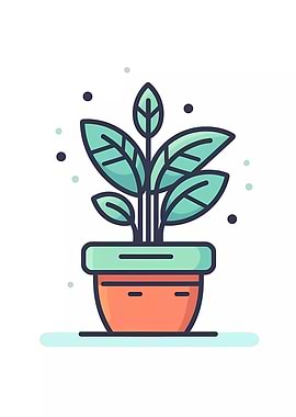 Cute Minimalist Pot Plant