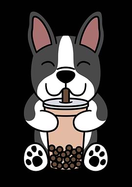 Boston Terrier Bubble Tea