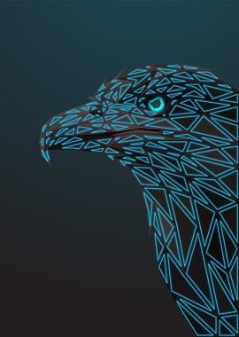 Eagle Low Poly Neon