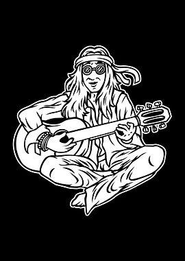 Hippie Black and White 01