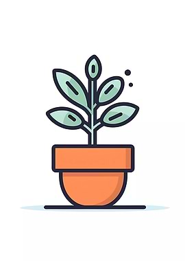 Cute Minimalist Pot Plant