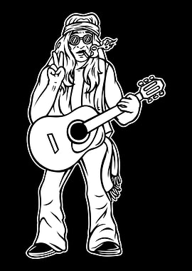 Hippie Black and White 02
