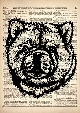 chow chow DOG ILLUSTRATION