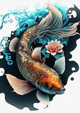 Japanese koi fish