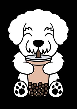Bichon Frise Bubble Tea