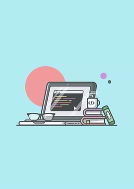 Laptop Book And Coffee