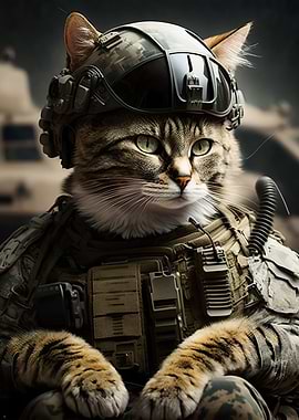 Military Cat animal