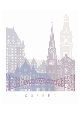 QUEBEC SKYLINE PASTEL
