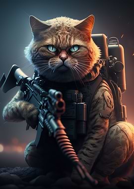 Military Cat animal