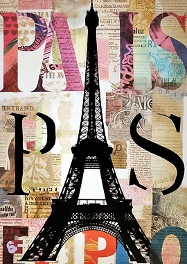 Paris France Collage