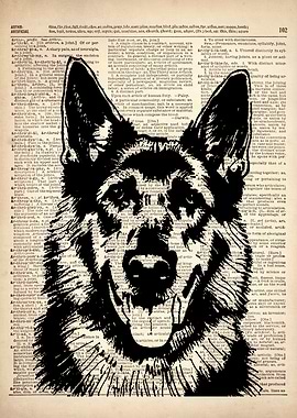 German shepherd Dog art