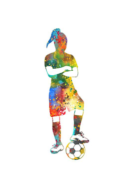 Girl soccer player