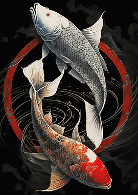 Japanese koi fish