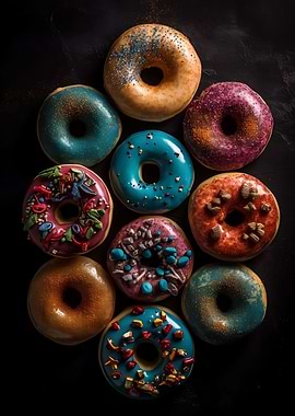 Tasty Colorful Donuts