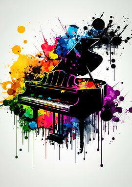 piano colorful
