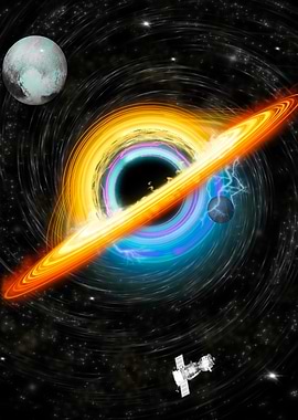 Black hole realistic art